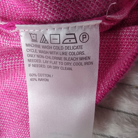 Susan Graver Women’s L Pink Floral Embroidered Knit Sweater Pullover Long Sleeve - Picture 9 of 10